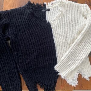 Black and white sweater